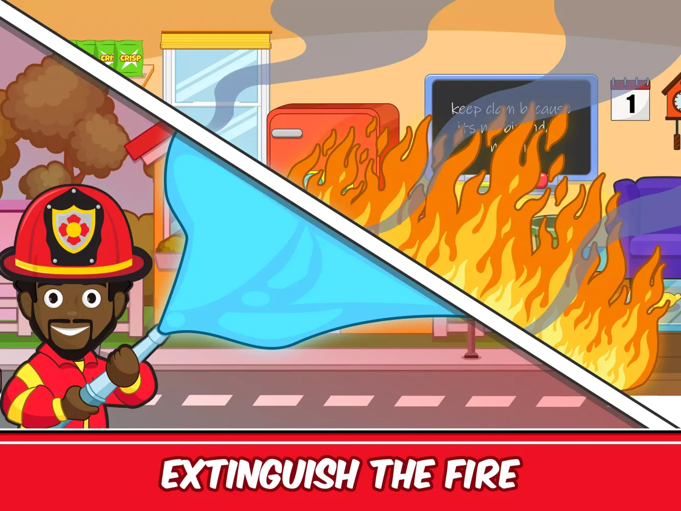 Capturas de tela do Pretend Town Fire Station Life