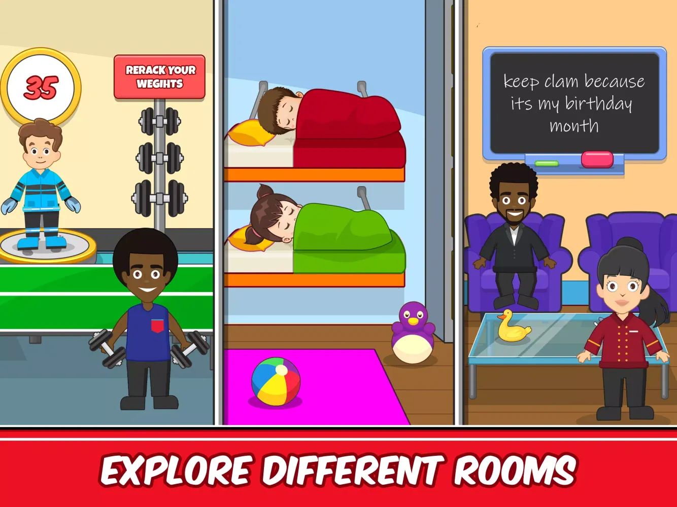 Capturas de tela do Pretend Town Fire Station Life
