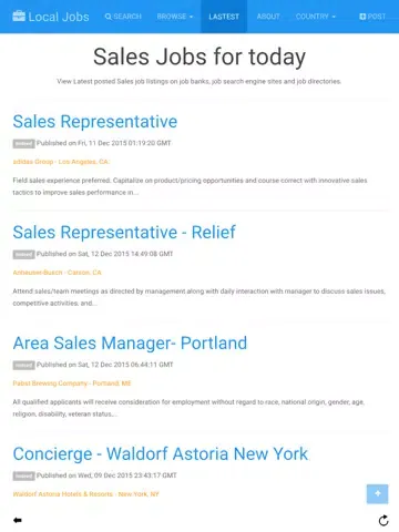 Job Search Engine - All Jobs iPad  Screenshots