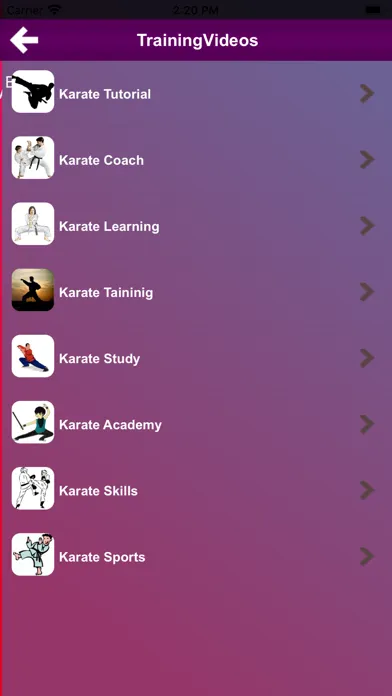 Karate Training Screenshots