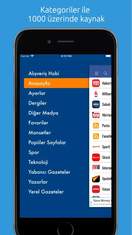 Tüm Gazeteler ve Manşetler應用截圖