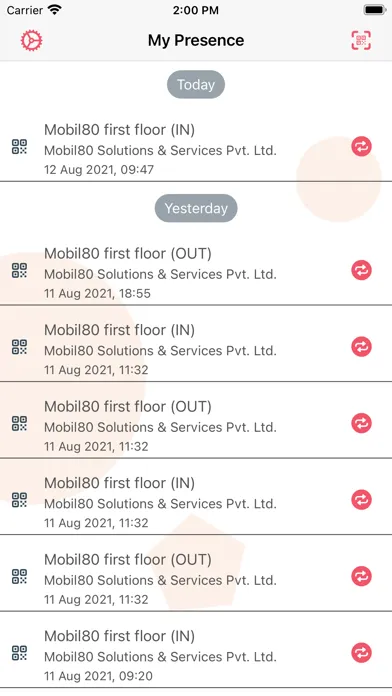 Screenshot di MyPrezence