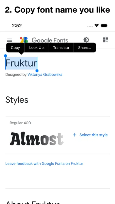 Any Font for Safari Screenshots