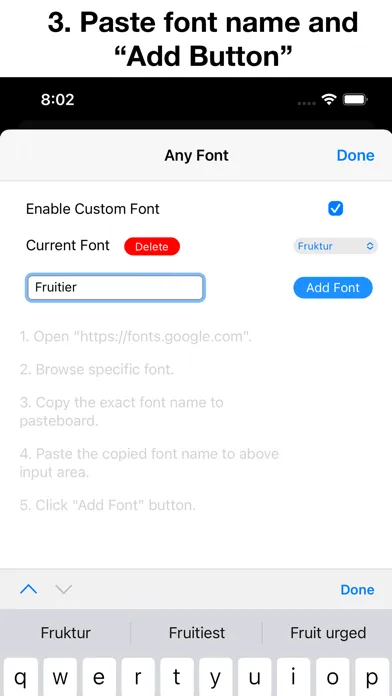 Any Font for Safari Screenshots