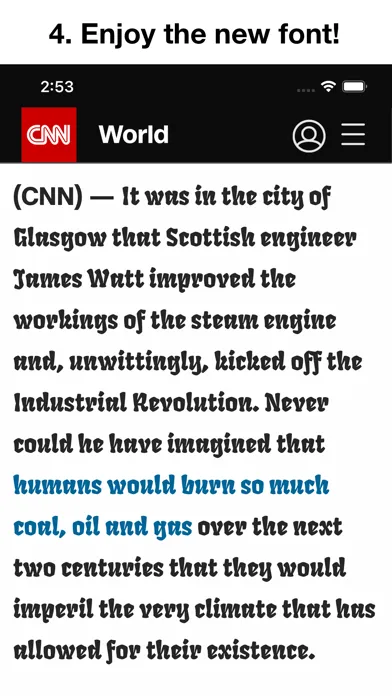 Any Font for Safari Screenshots