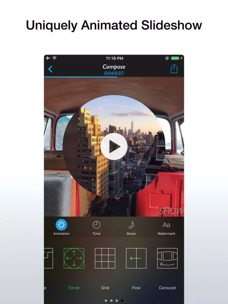 Animated Show - Unique Slideshow Maker iPad 应用截图