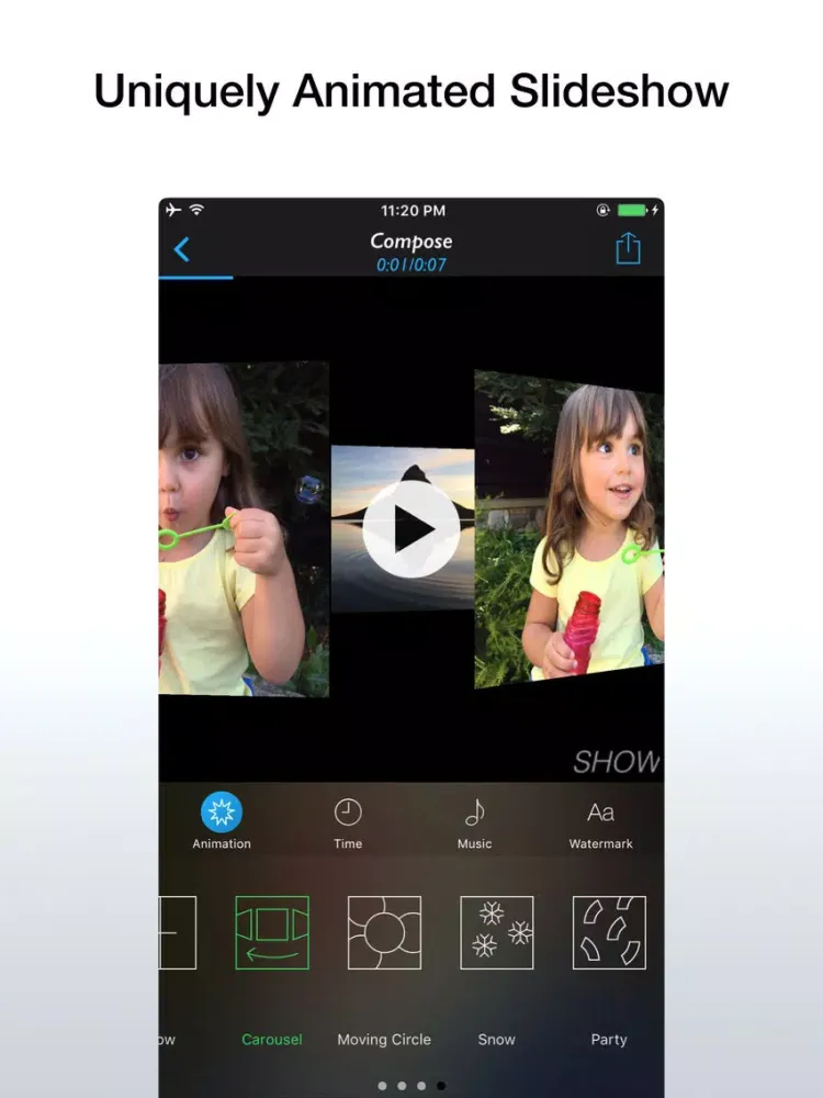 Animated Show - Unique Slideshow Maker iPad 应用截图