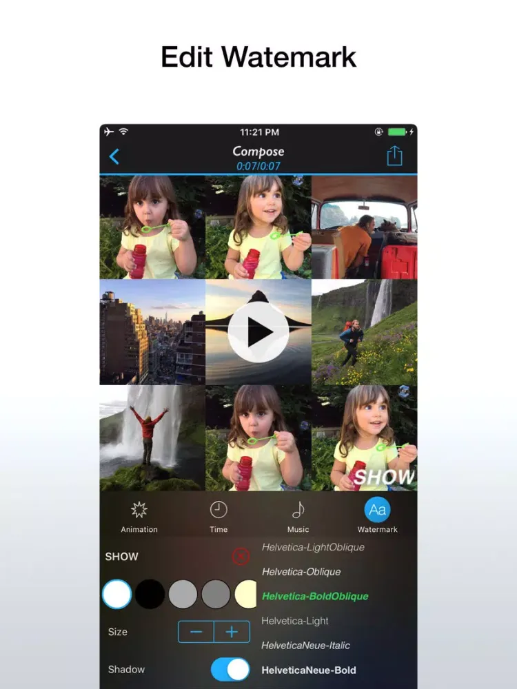 Animated Show - Unique Slideshow Maker iPad 应用截图