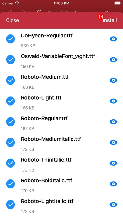 تصاویر Custom Fonts - Font Installer