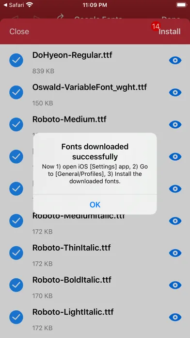 تصاویر Custom Fonts - Font Installer