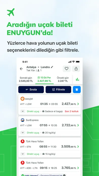 Capturas de tela do ENUYGUN: Uçak Otel Otobüs Araç