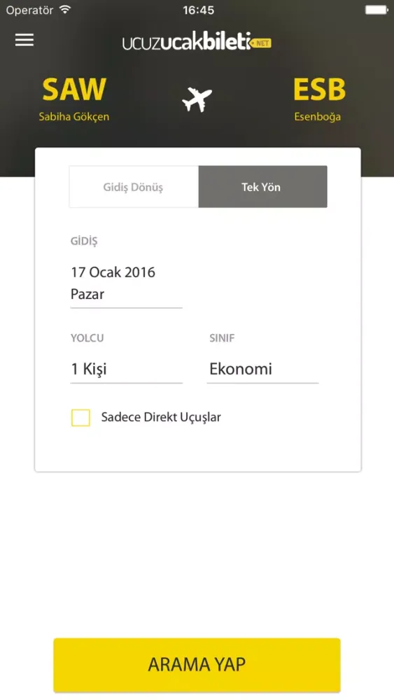 Скриншоты Ucuz Uçak Bileti .Net