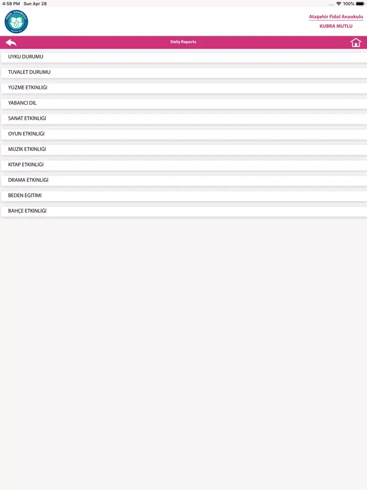 Ataşehir Fidol Anaokulu iPad  Screenshots
