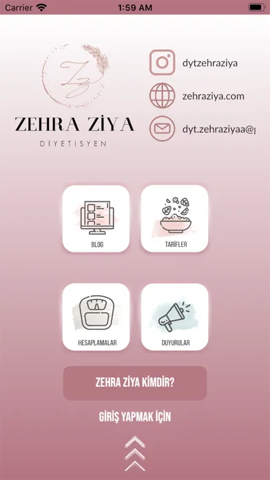 Zehra Ziya ile Online Diyet Ekran Görüntüleri