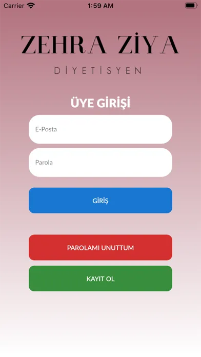 Zehra Ziya ile Online Diyet Ekran Görüntüleri