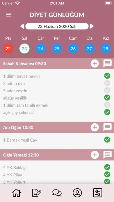 Zehra Ziya ile Online Diyet Ekran Görüntüleri