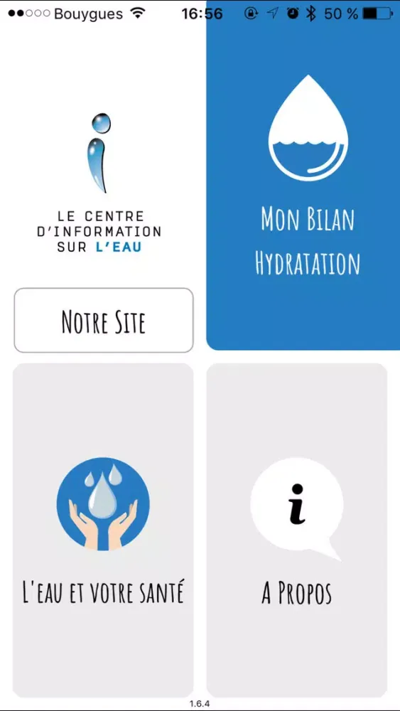Tangkapan skrin Mon bilan hydratation