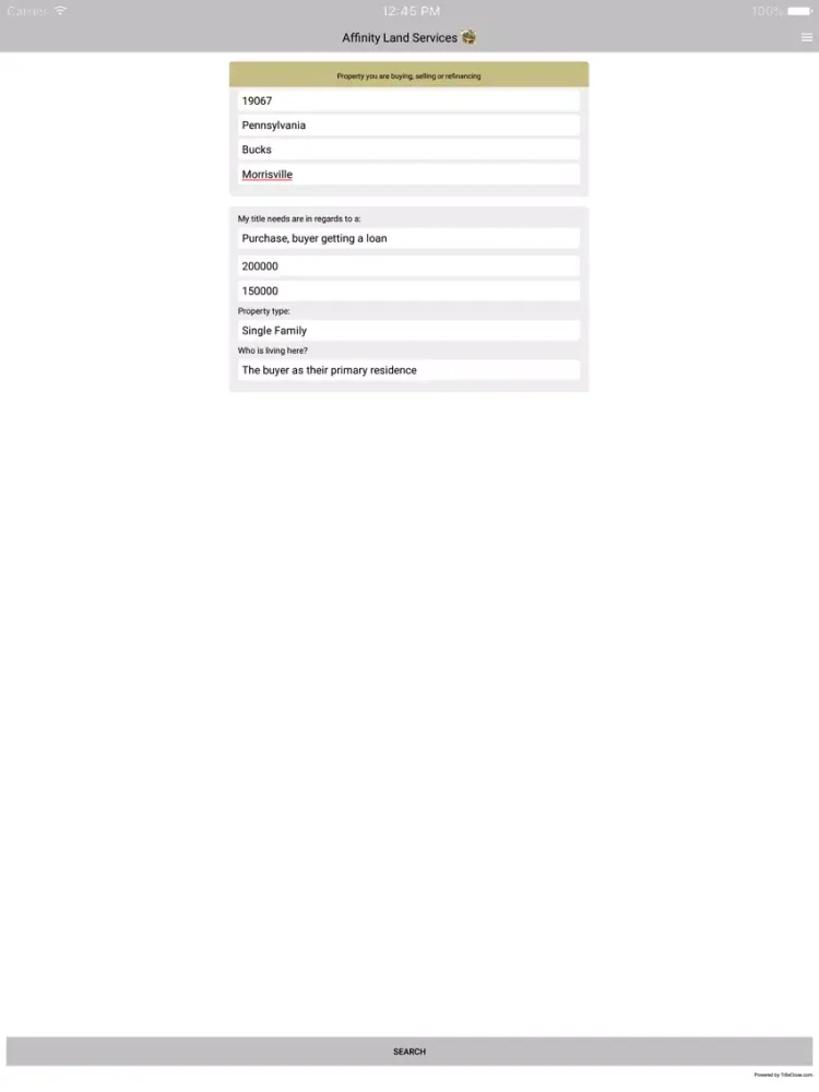 Screenshot di Affinity Land Services iPad 