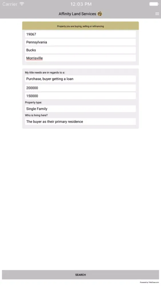 Screenshot di Affinity Land Services