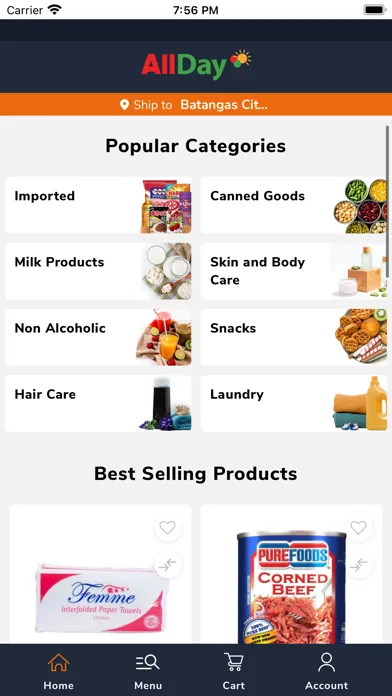 Screenshot di AllDay Supermarket