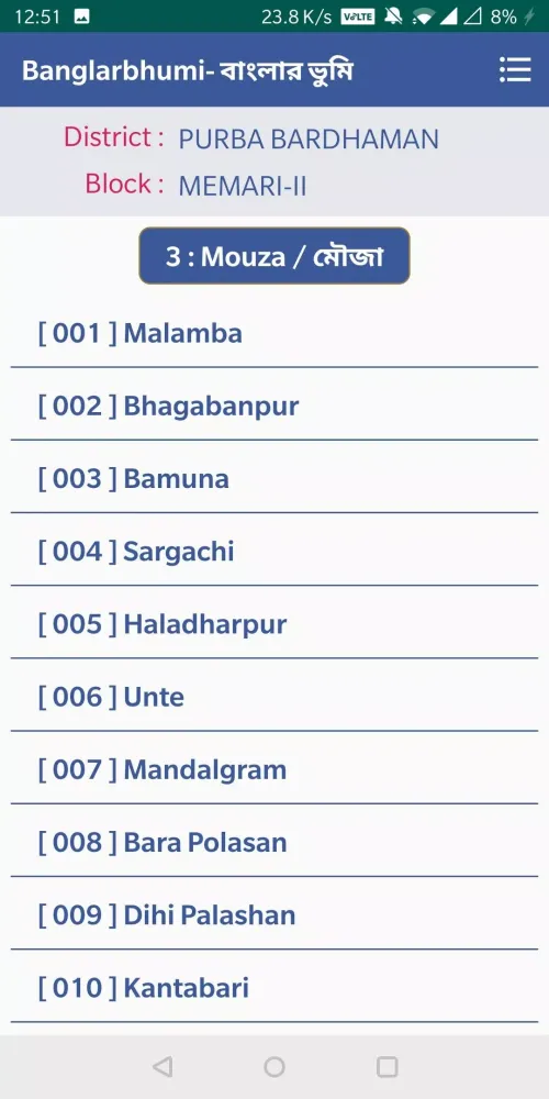 Скриншоты West Bengal Land Bhumi Records