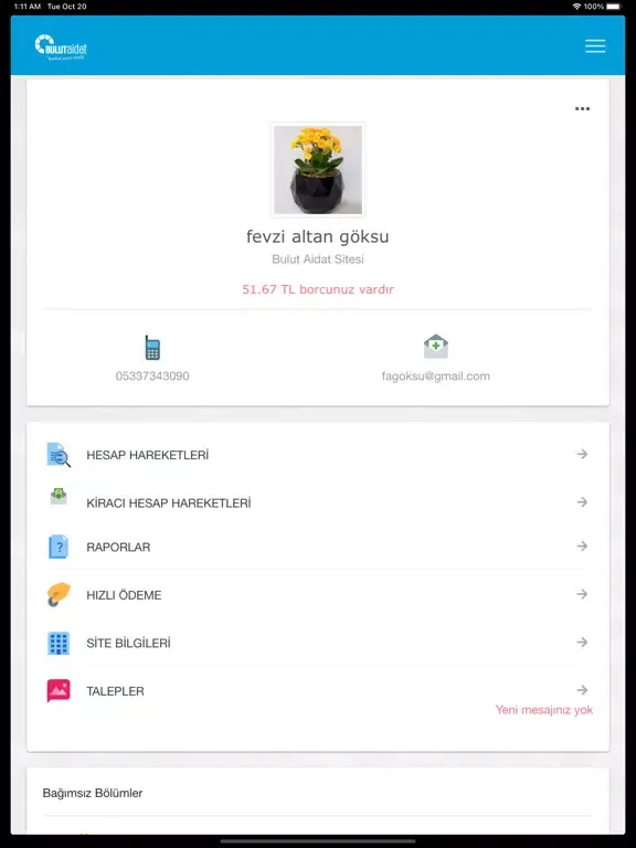 ภาพหน้าจอของ Bulut Aidat iPad 