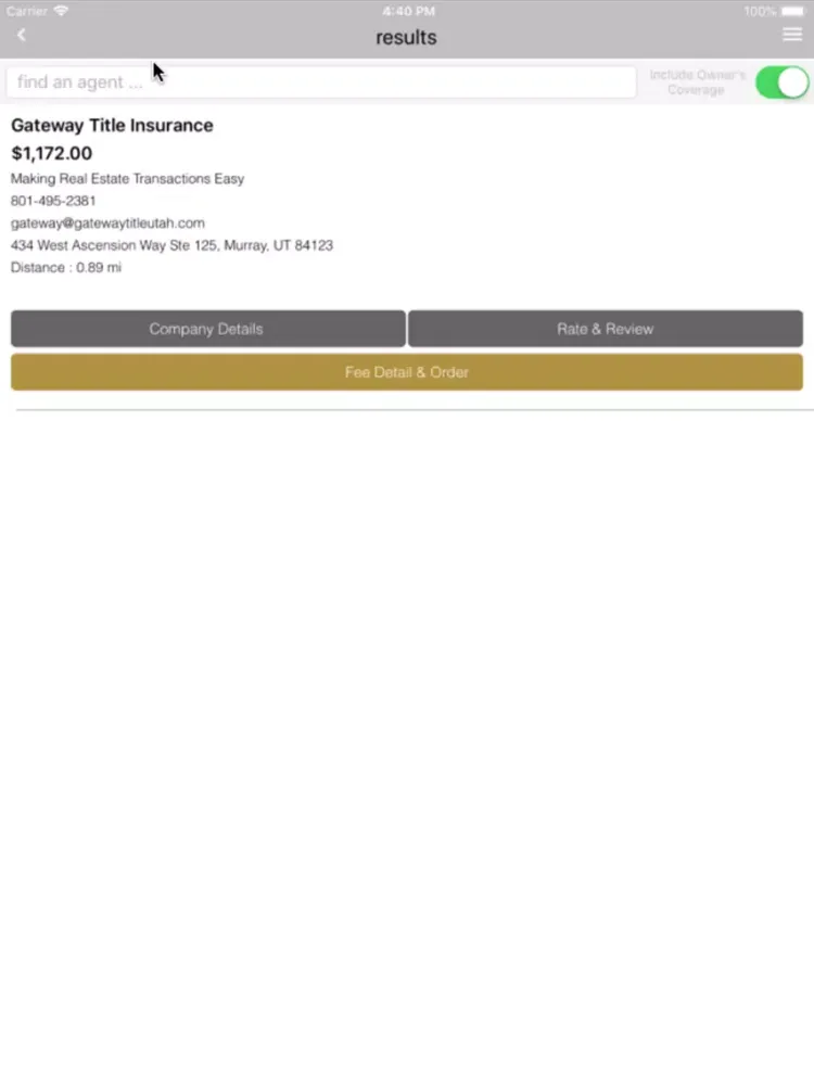 Gateway Title Insurance iPad 应用截图