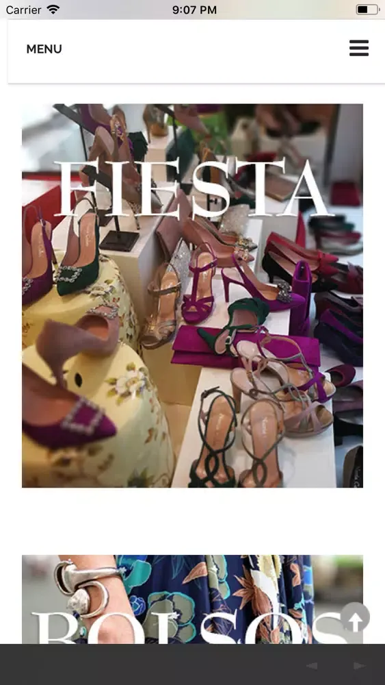 Captures d'écran de Nuria Cobo Zapatos