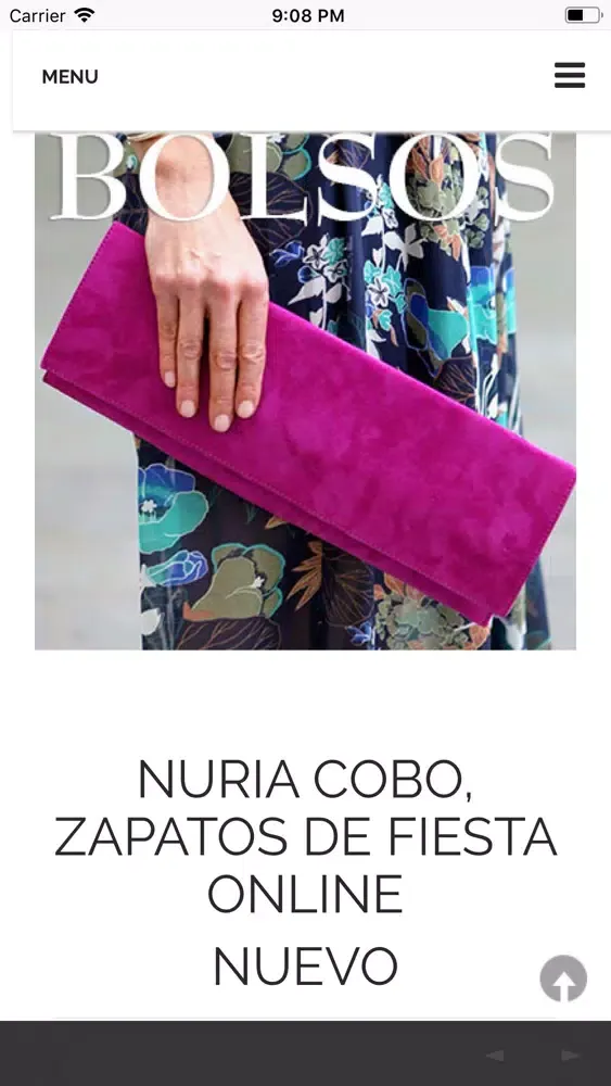 Captures d'écran de Nuria Cobo Zapatos