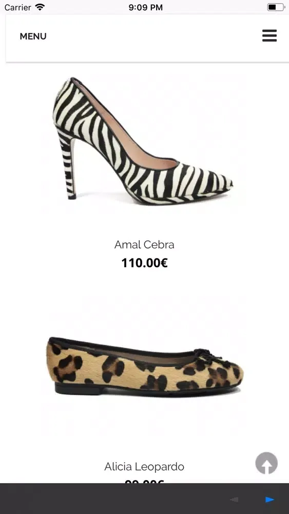 Captures d'écran de Nuria Cobo Zapatos