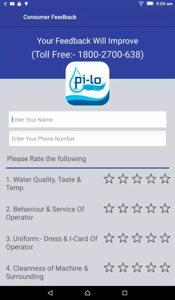 Zrzuty ekranu PILO Feedback