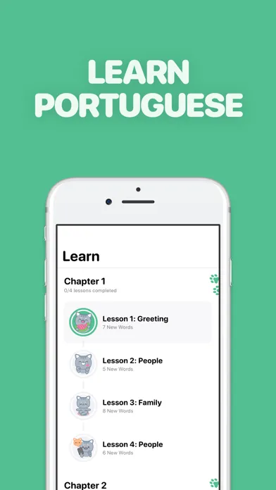 Learn Portuguese - LingoCat سکرین شاٹس
