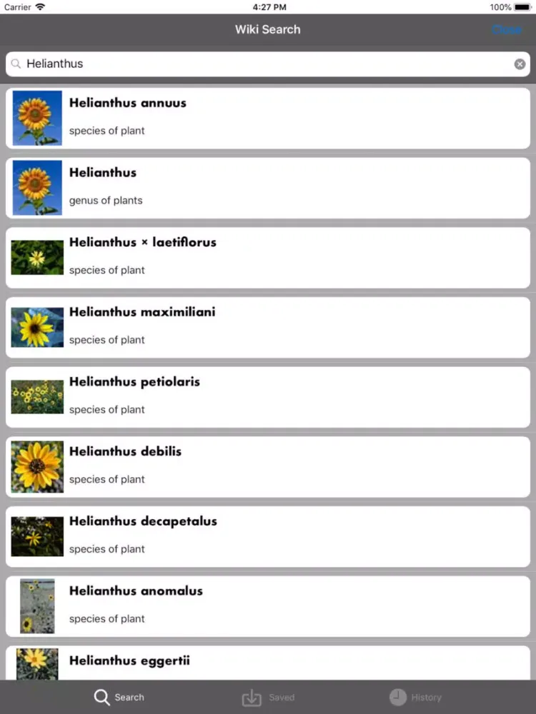 Zrzuty ekranu Smart Plant Identification ID iPad 