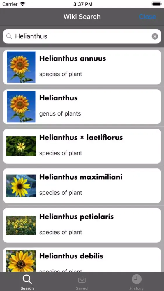 Zrzuty ekranu Smart Plant Identification ID