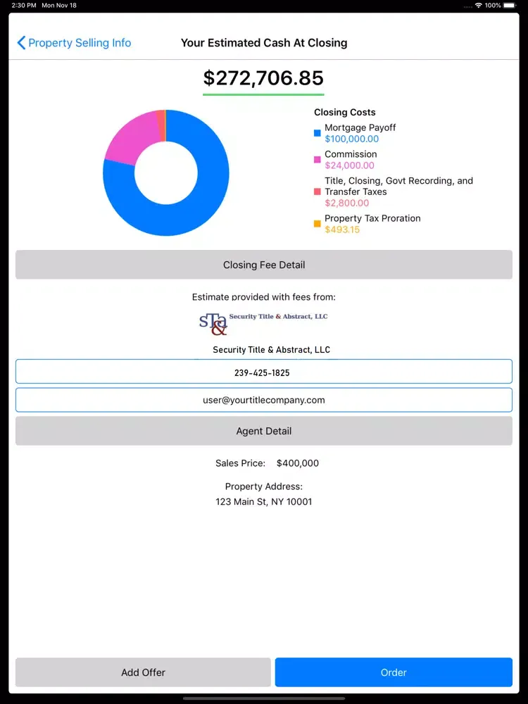 ภาพหน้าจอของ STA Florida iPad 