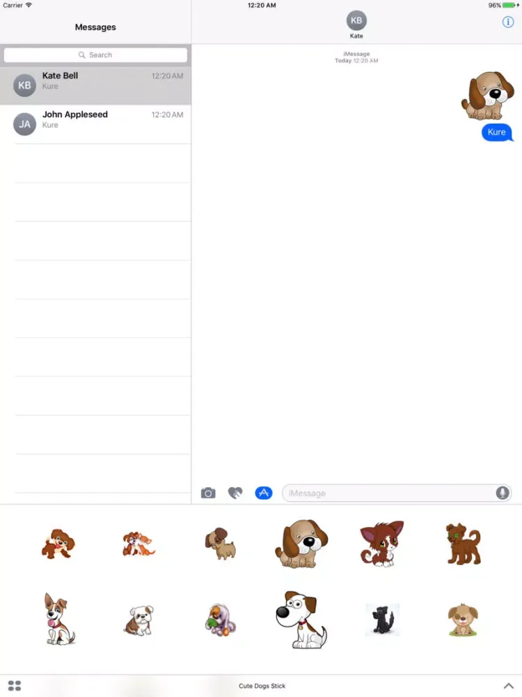 Скриншоты Cute Dogs Stick iPad 