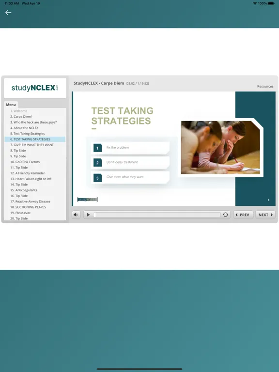 تصاویر StudyNCLEX Player iPad 