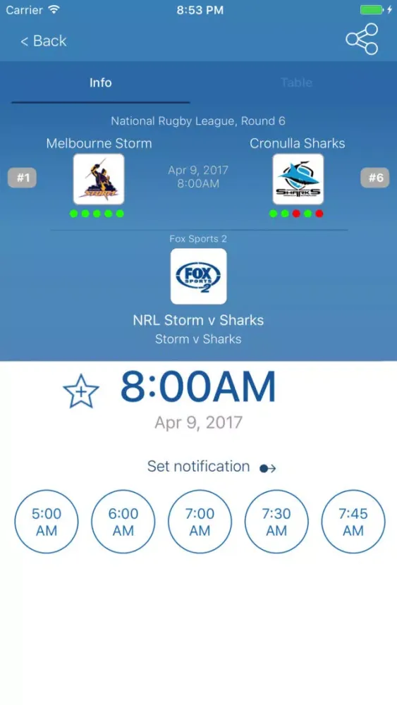 Australian Live Sport TV Guide Ekran Görüntüleri