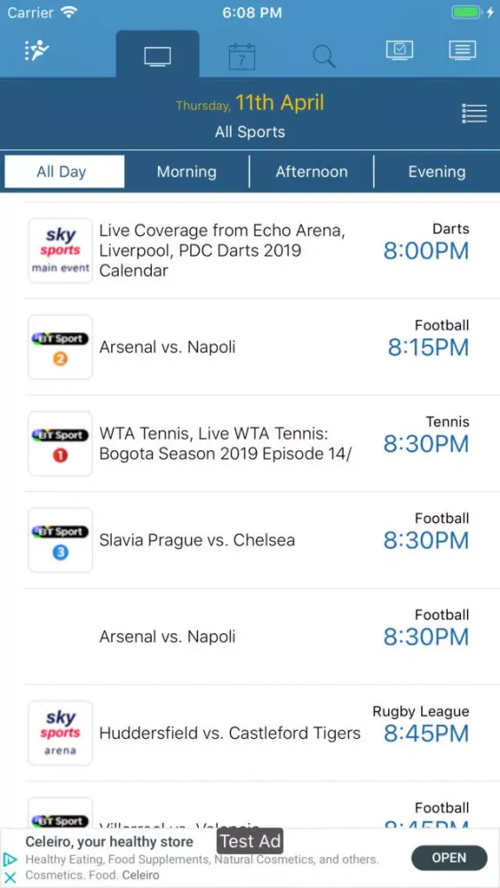 صور UK Live Sport TV Listings