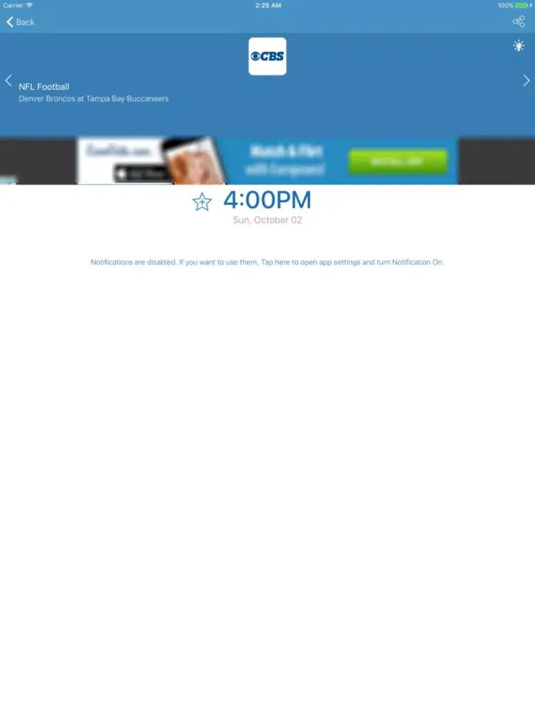 ภาพหน้าจอของ US Live Sport TV Listings iPad 