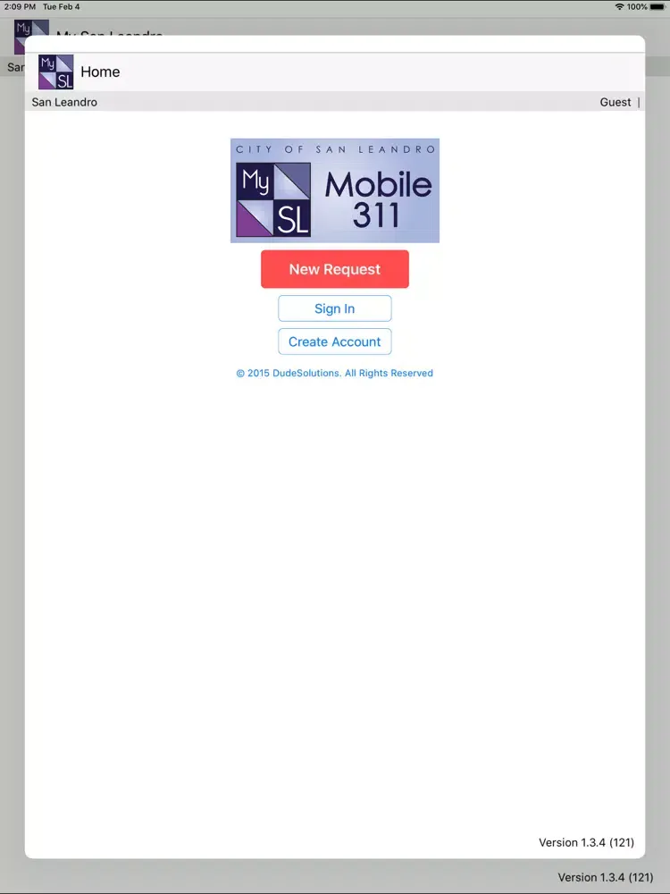 Ảnh chụp màn hình của My San Leandro iPad 