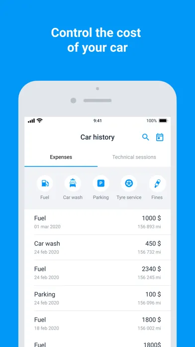 Capturas de tela do MyCar - expenses