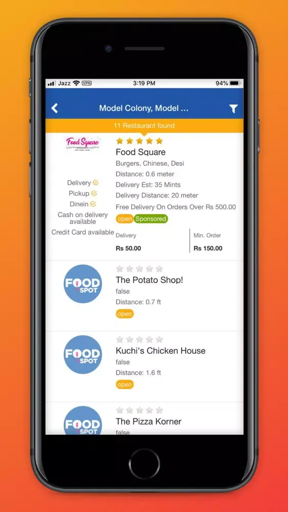 Скриншоты foodspot-Online Food Delivery