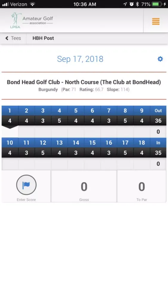 LPGA Amateurs Handicap Service应用截图