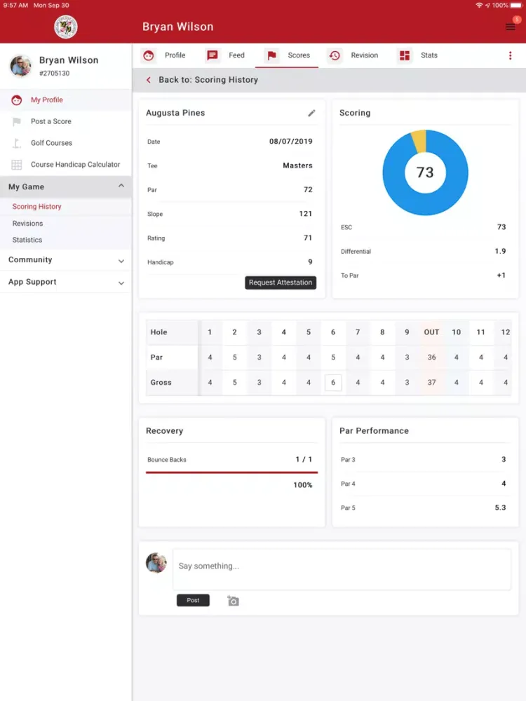 MSGA GolfLife iPad  স্ক্রিনশট