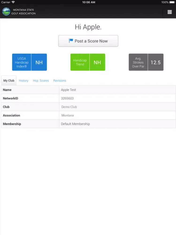 Montana State Golf Association iPad  سکرین شاٹس