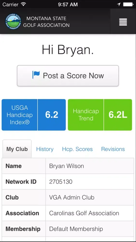 Montana State Golf Association سکرین شاٹس