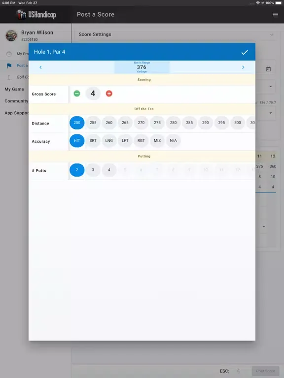 Capturas de tela do USHandicap: USGA Handicap iPad 