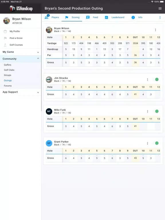 Capturas de tela do USHandicap: USGA Handicap iPad 