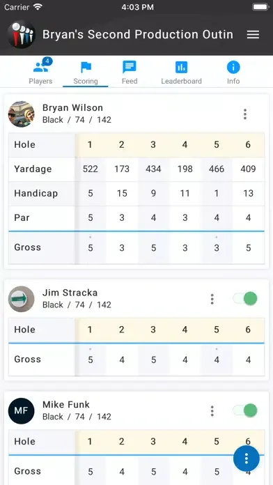 Capturas de tela do USHandicap: USGA Handicap